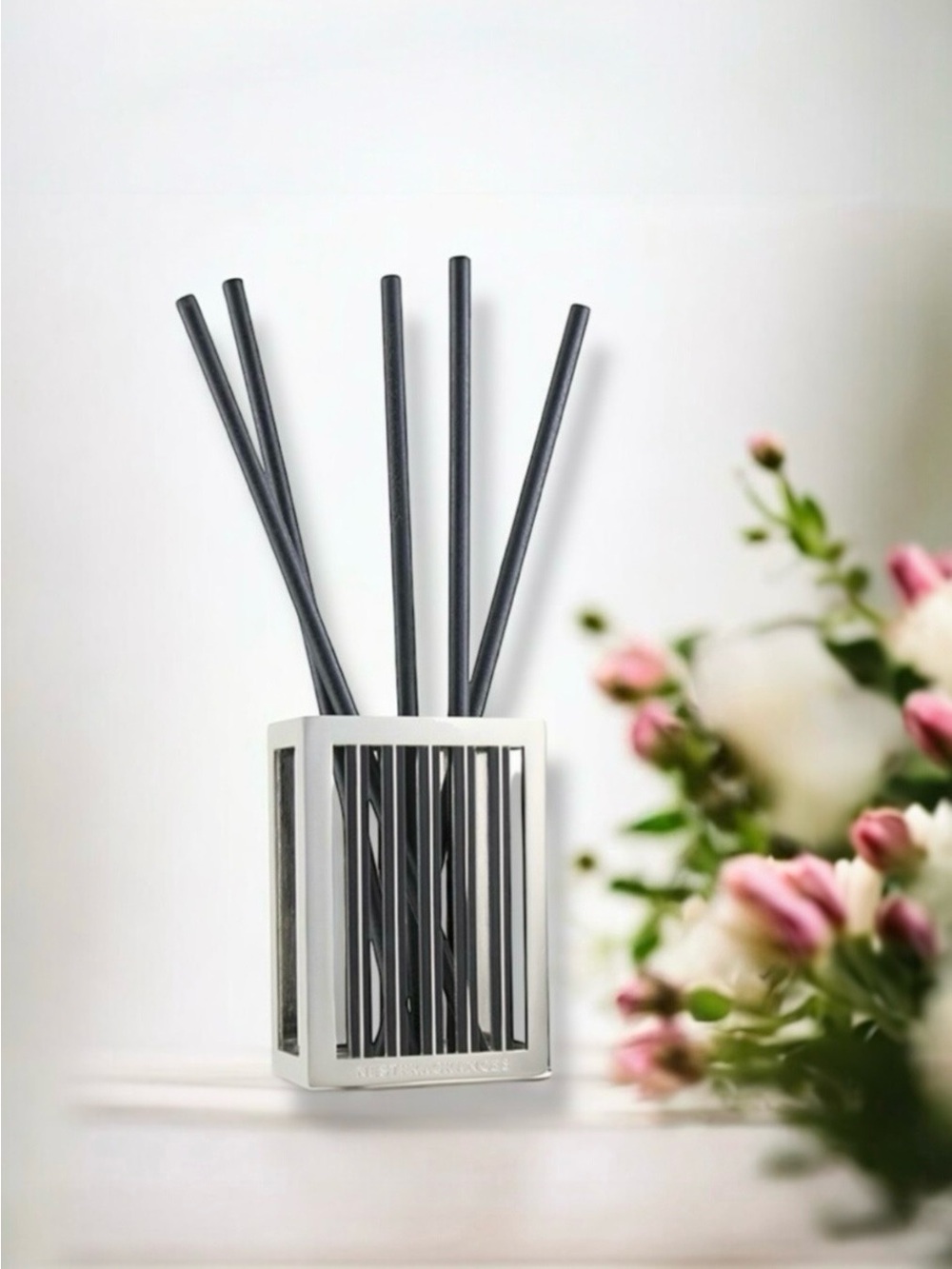 💕NEST Liquid-Less Diffuser Open-Air Silver Vessel *ScentSticks Sold Separately*